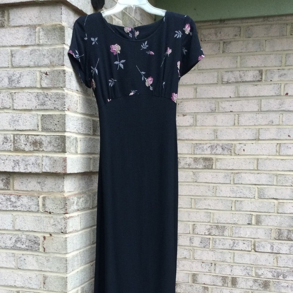 Top Embroidered High Waist A-Line Skirt Maxi Dress
